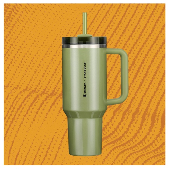 Olive Green Starbucks x Stanley Vacuum Seal Quencher (40 oz) - NEW - Picture 2 of 2